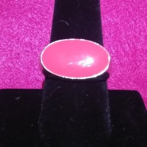 Charming Charlie Pink Enamel Ring